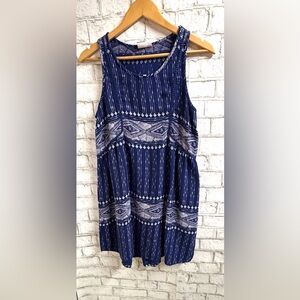 Roxy Navy and White Patterned Sundress